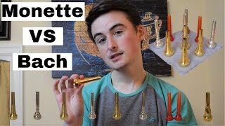 Monette vs Bach vs Yamaha  Trumpet Mouthpiece Tour and Comparisons [upl. by Daisi]