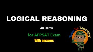 FREE AFPSAT Reviewer LOGICAL REASONING with Answers [upl. by Chen]