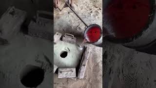 Liquid aluminium making amazing stuff viralvideo worklife making [upl. by Ariak]