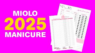 Miolo de agenda Manicure 2025 [upl. by Naened]