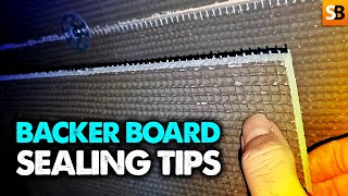 Sealing Tile Backer Board Joints  Rogers Tips [upl. by Naryb]