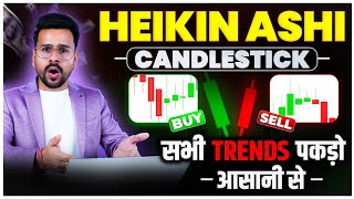 Heikin Ashi Candlestick Pattern Strategy in Hindi  Buy Sell Indicator strategy in Trading [upl. by Enihpled]