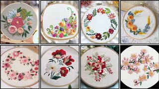 Hand Flowers Cross Embroidery  Embroidery Flowers design [upl. by Egni]