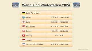 Wann sind Winterferien 2024 [upl. by Yehsa996]