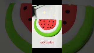 Watermelon with super clay 🍉❤️ satisfying artdiy shorts youtubeshorts [upl. by Siurad344]