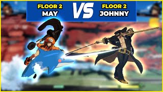 GGST Floor 2 ▶ May vs Johnny  Guilty Gear STRIVE Low Level Gameplay [upl. by Kared35]