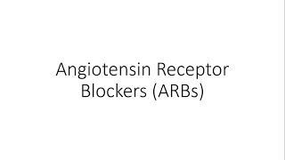 Angiotensin Receptor Blockers ARBs  Pharmacology [upl. by Trixie]