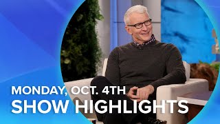 Ellen with Anderson Cooper and ‘AGT’ Aerialist Aidan Bryant  Highlights From Monday October 4 [upl. by Kristy]