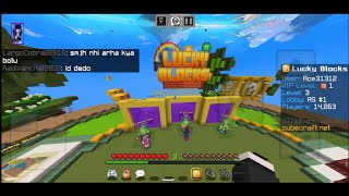 Playing Lucky Blocks Duels on CubeCraft [upl. by Nohtiek]