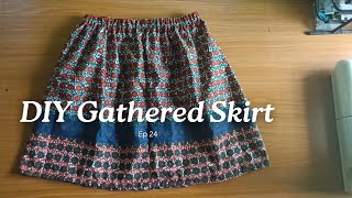 Sewing class 24  DIY Gathered Skirt  How to make a gathered skirt ✂️🧵🪡👗 [upl. by Krasnoff]