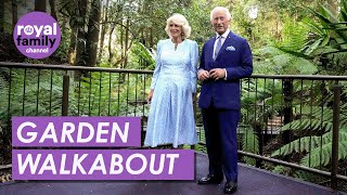 WATCH King Charles and Queen Camilla Visit Botanic Gardens in Canberra [upl. by Dnumde]