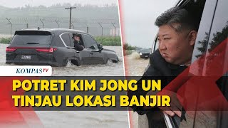 Potret Kim Jong Un Tinjau Lokasi Terdampak Banjir di Perbatasan Korea Utara [upl. by Peony]