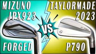 Mizuno JPX923 Forged vs Taylormade P790 2023 LOOKS and FEEL [upl. by Boy]