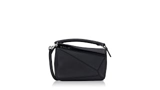 Loewe Grained Calfskin Mini Puzzle Bag Black [upl. by Ahsiemaj]