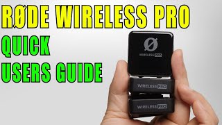 QUICK START RODE Wireless PRO [upl. by Mello]