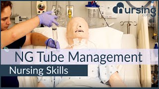 NG Tube Management Nursing Skills [upl. by Rocky]