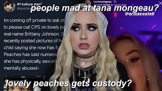 lovely peaches gets custody  people mad at tana mongeau [upl. by Aneleh]