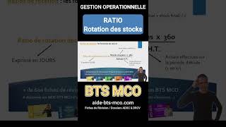 Calculer un ratio de rotation des stocks   BFR en BTS MCO [upl. by Zoba979]