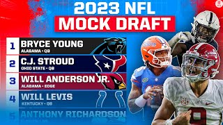 2023 NFL Mock Draft Bryce Young to the PANTHERS Anthony Richardson to the SEAHAWKS  CBS Sports [upl. by Vivian885]