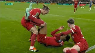 Virgil van Dijk goal vs Chelsea  Chelsea vs Liverpool 01 EFL CUP Highlights [upl. by Voss]