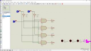 PROTEUS TUTORIAL  Cara membuat rangkaian Demultiplexer 1x4 dengan proteus [upl. by Gerkman]