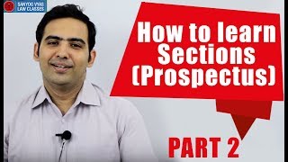 How to learn Sections Prospectus  Part 2  By Advocate Sanyog Vyas  Law Lecture In Hindi [upl. by Suhploda]