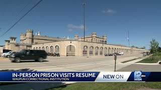 Inperson visitation resumes at Waupun Correctional Institution [upl. by Legnaros]