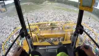 Operating TANA E320eco landfill compactor [upl. by Kcirdlek813]