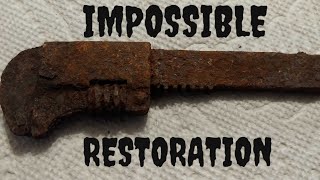 IMPOSSIBLE RUSTY WRENCH RESTORATION [upl. by Rennold]