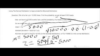 Approximating Binomial Distribution With Normal Distribution An Example [upl. by Nylesoj]