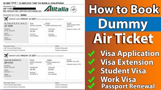 How to Book Dummy Ticket for Visa Application  How to Book a Flight Itinerary for Visa Application [upl. by Ynohtn831]