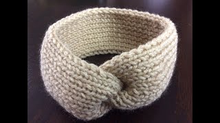 Knitted headband Great project for beginner Complete tutorial [upl. by Orit]