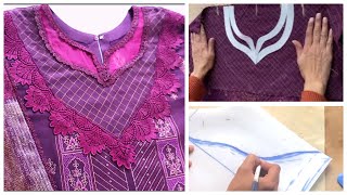 How to design a beautiful neck line for winter amp summer suitssanookbysumera [upl. by Romelle207]