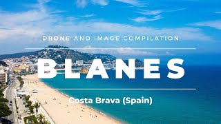 Blanes  Costa Brava Spain Beach Coastline and Harbour Drone [upl. by Mattson]