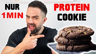 1 Minute PROTEIN COOKIE  Lecker amp Top Nährwerte 23g Eiweiß [upl. by Laynad]