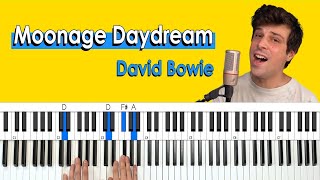 How To Play quotMoonage Daydreamquot by David Bowie Piano TutorialChords for Singing [upl. by Karilla]