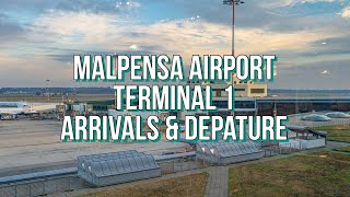 4K Italy Malpensa Airport Terminal 1 Arrivals amp Depature [upl. by Eiduj196]