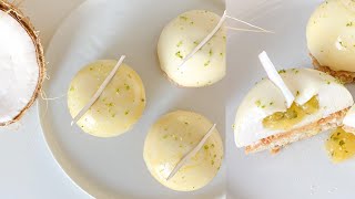 COCONUT MOUSSE CAKES WITH MOJITO PLUM SYRUP  모히토 자두 시럽 코코넛 무스 케이크 만들기 [upl. by Asilej]