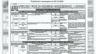 PPSC new Jobs Advertisement and Information ppsc informative viralvideo [upl. by Hairem]