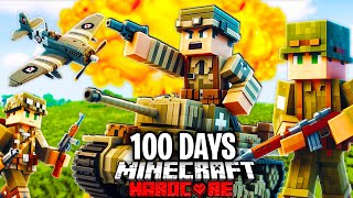 I Survived 100 Days in a WAR in Minecraft Hardcore [upl. by Fenny]