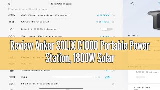 Review Anker SOLIX C1000 Portable Power Station 1800W Solar Generator Full Charge in 58 Min with U [upl. by Laven]