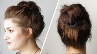 Messybun für feines plattes Haar  Tipps für besseren Halt [upl. by Wincer506]