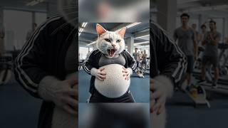 Pregnant cat gets abdominal pain during exercise cat catlover catshorts kitten ai cutecat [upl. by Gustavo]