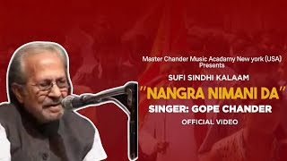 POPULAR TOP NANGRA NIMANI DA  NEW SINDHI VIDEO  KALAM BY GOPE CHANDER  SACHAL SARMAST [upl. by Mauro]