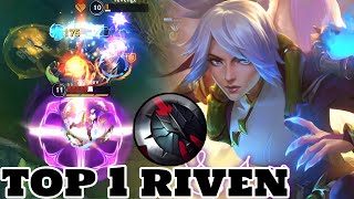 Wild Rift Riven  Top 1 Riven Nova Skin Gameplay Rank Season 9 [upl. by Ecyak]