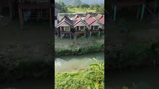 Riverside Hotel in VangVieng Laos travelvlog riverside [upl. by Lore]