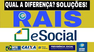 RAIS E ESOCIAL CONFIRA AS INFORMAÇÕES E SUAS DIFERENÇAS [upl. by Siurad]