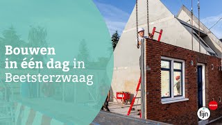 Bouwen in één dag in Beetsterzwaag eenlaags met kap Fijn Wonenwoningen [upl. by Yerdna]