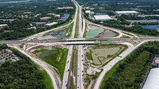 I75 Diverging Diamond Interchange DDI at SR 574 MLK Now Open [upl. by Anilat773]