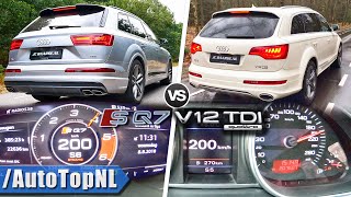 AUDI SQ7 V8 TDI vs Q7 V12 TDI  0200kmh ACCELERATION amp POV by AutoTopNL [upl. by Roz790]